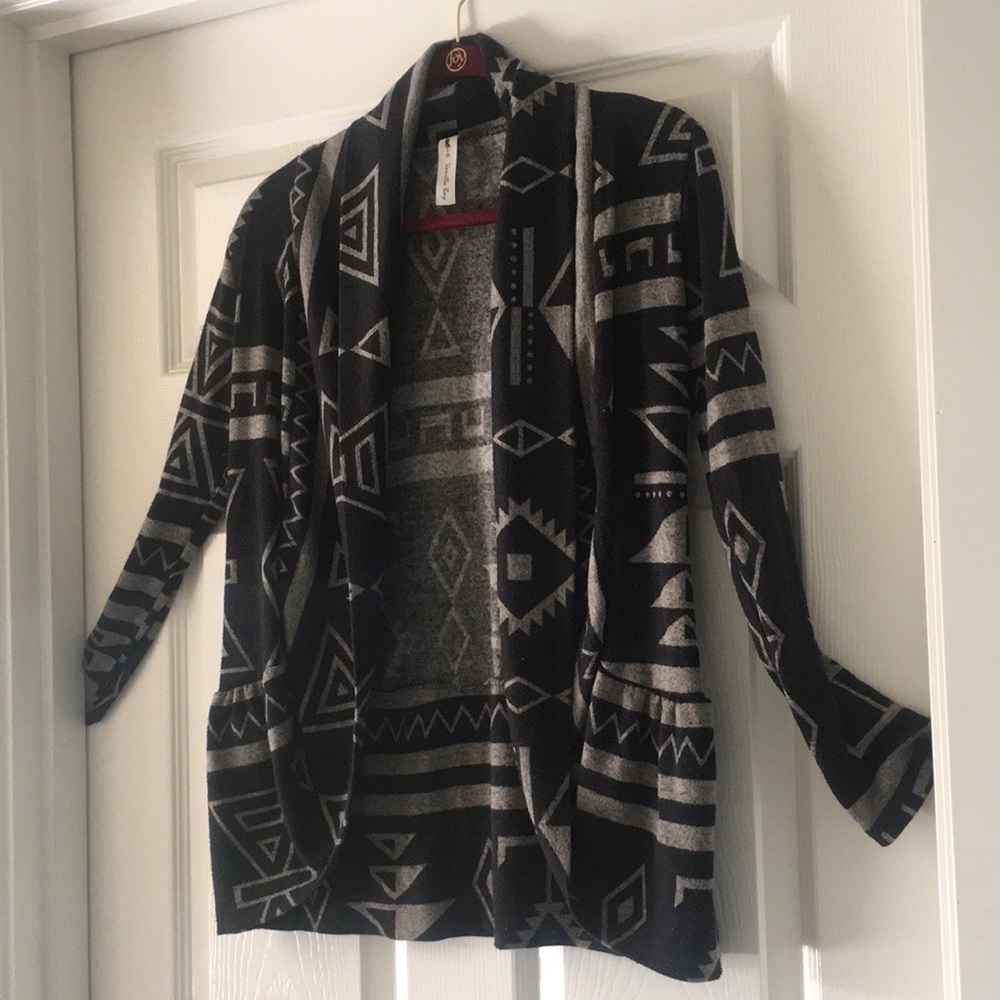 Black and Grey Cardigan